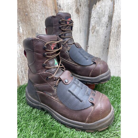 Red Wing Shoes Work Boots CSA Comp Toe MetGuard Waterproof King Toe Men's 8D - Picture 1 of 8